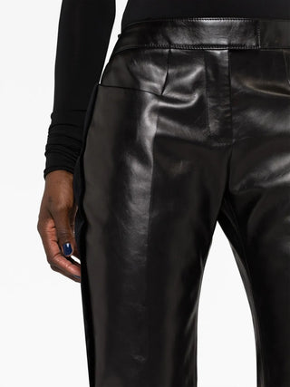 Tom Ford Womens Calfskin Leather Flare Leg Trouser Pant