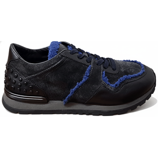 TODS MENS SNEAKERS IN BLACK/BLUE
