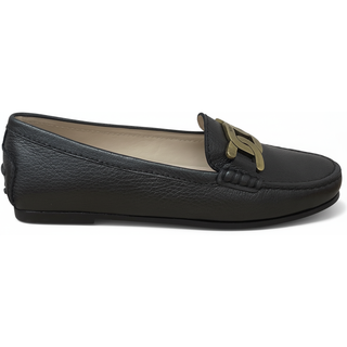 TODS WOMENS LOAFERS IN DARK GREY