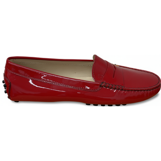 TODS WOMENS LOAFERS IN CHERRY