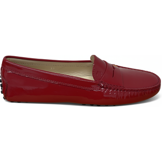 TODS WOMENS LOAFERS IN RUBY