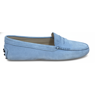 TODS WOMENS LOAFERS IN LIGHT BLUE