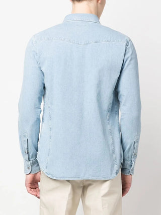 Tom Ford Mens Cotton Button Down Shirt in Blue