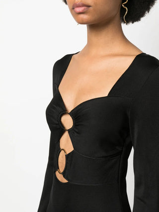Tom Ford Womens Cut Out Knitted Mini Dress In Black