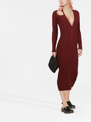 Alaia Womens Dress In Red Wine