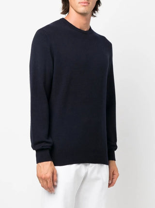 Zegna Mens Navy Oasi Cashmere Crew Neck Sweater