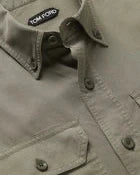 Tom Ford Mens Button Down In Green
