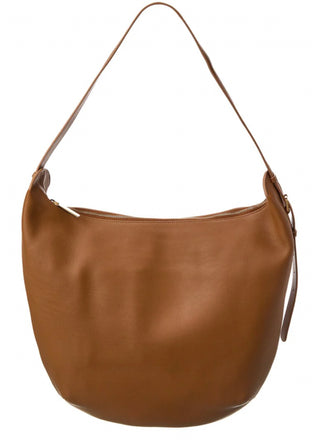 The Row Womens Allie N/S Leather Hobo Bag In Camel