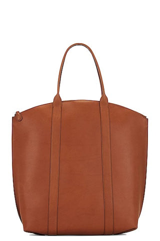 The Row Womens Dante Leather Large Tote Bag in Tan