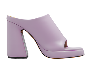 Proenza Schouler Purple Smooth Leather Open-Toe Platform Mules