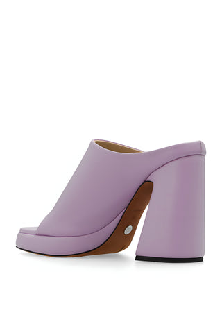 Proenza Schouler Purple Smooth Leather Open-Toe Platform Mules