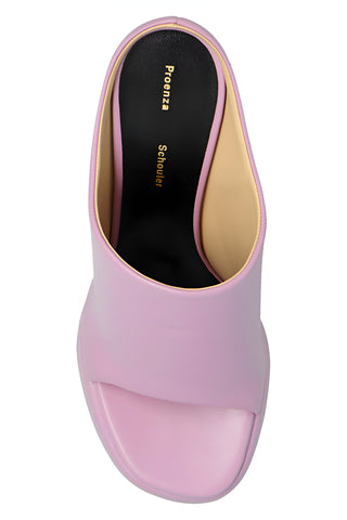 Proenza Schouler Purple Smooth Leather Open-Toe Platform Mules
