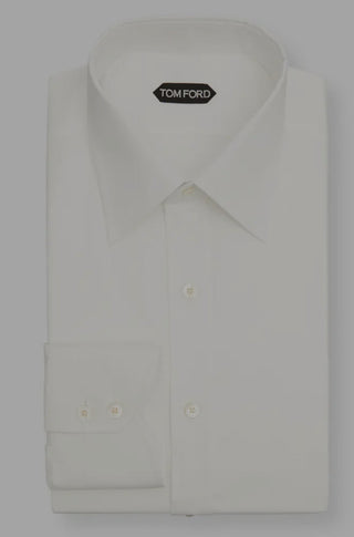 Tom Ford Mens Light Cream Dress Shirt