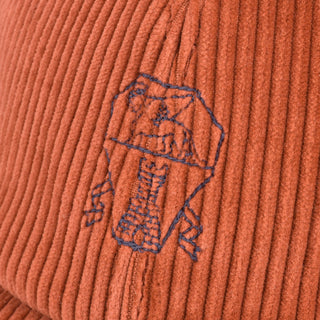 Brunello Cucinelli Orange Corduroy Baseball Hat