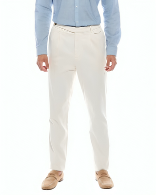 BRUNELLO CUCINELLI MEN'S PANTS IN OFF WHITE