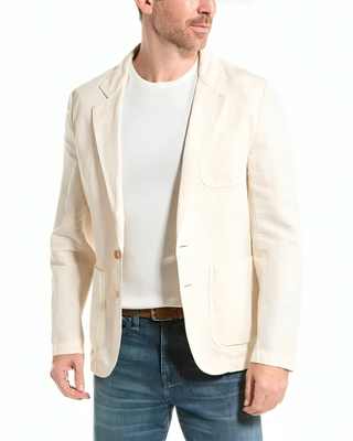 BRUNELLO CUCINELLI MEN'S JACKET IN OFF WHITE