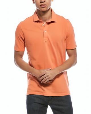 BRUNELLO CUCINELLI MEN'S SHIRT IN ORANGE