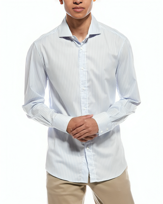 BRUNELLO CUCINELLI MEN'S SHIRT IN BROWN