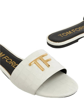 Tom Ford Womens Flats In White