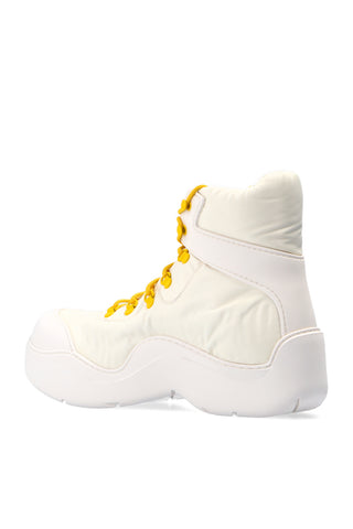 Bottega Veneta Mens Bomber Boots In White