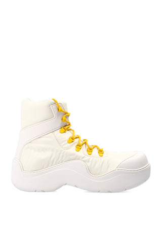 Bottega Veneta Mens Bomber Boots In White