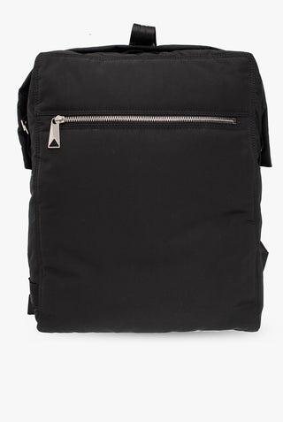 Bottega Veneta New Black Nylon Backpack With Zip Top