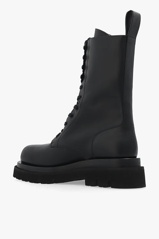 Bottega Veneta New Women's Combat Ankle Boots Shoes In Black
