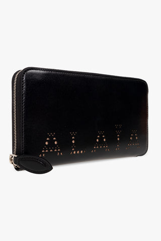 Alaia New Women's Leather Wallet In Black