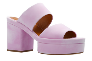 Chloe New Odina Pink Suede Leather Heel Platform Shoes